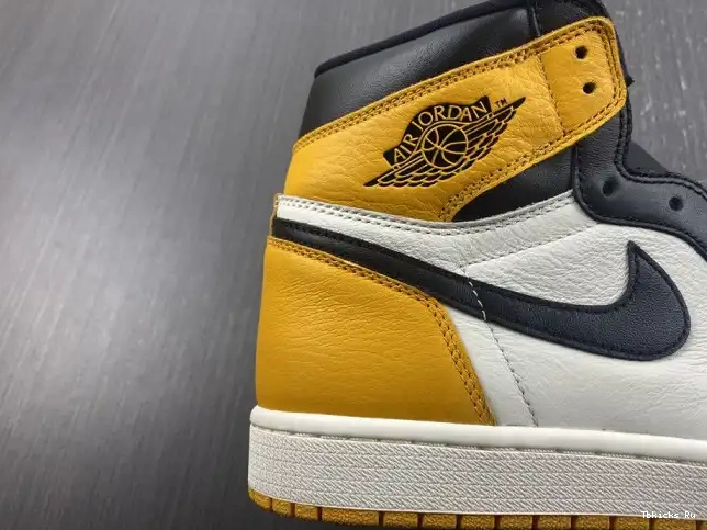 Cheap TBK Yellow 555088-711 Jordan Air 1 High Toe OG 0328